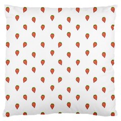 Cartoon Style Strawberry Pattern Large Flano Cushion Case (one Side) by dflcprintsclothing