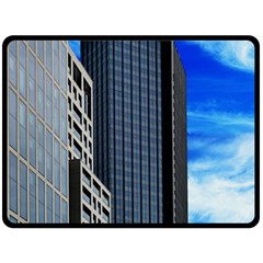 Architecture Frankfurt Houses Fleece Blanket (large)  by Wegoenart