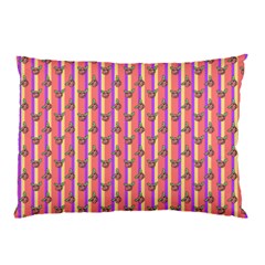 Pink Stripe & Roses Pillow Case by charliecreates