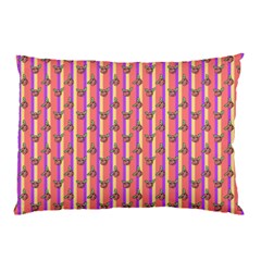 Pink Stripe & Roses Pillow Case (two Sides) by charliecreates