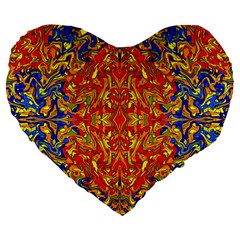 Ml 196 Large 19  Premium Heart Shape Cushions by ArtworkByPatrick