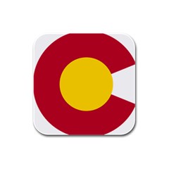 Colorado State Flag Symbol Rubber Square Coaster (4 Pack)  by FlagGallery