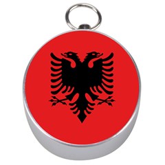 Albania Flag Silver Compasses by FlagGallery