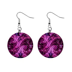 Fractal Art Digital Art Mini Button Earrings by Pakrebo