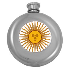 Argentina Flag Round Hip Flask (5 Oz) by FlagGallery