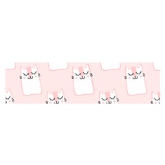 Pattern Pink Cute Sweet Fur Cats Satin Scarf (oblong) by Pakrebo