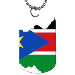 South Sudan Flag Map Geography Dog Tag (one Side) by Sapixe