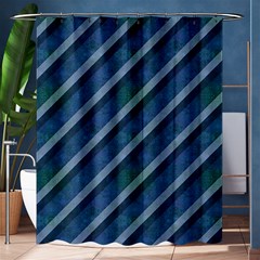 Blue Stripped Pattern Shower Curtain 60  X 72  (medium)  by designsbyamerianna