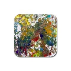 Original Abstract Art Rubber Square Coaster (4 Pack)  by scharamo