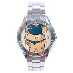 Sassy Stainless Steel Analogue Watch by Abigailbarryart