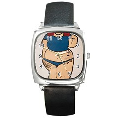 Sexy N Sassy Square Metal Watch by Abigailbarryart