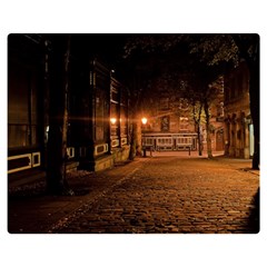 City Night Dark Architecture Lamps Double Sided Flano Blanket (medium)  by Sudhe