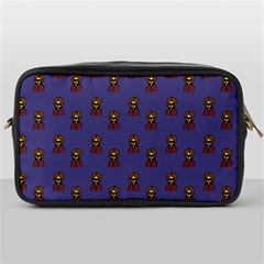 Nerdy 60s  Girl Pattern Dark Purple Toiletries Bag (one Side) by snowwhitegirl