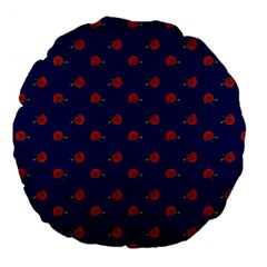 Red Rose Blue Large 18  Premium Flano Round Cushions by snowwhitegirl