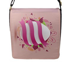 Easter Egg Colorful Spring Color Flap Closure Messenger Bag (l) by Simbadda