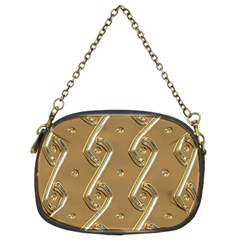 Gold Background 3d Chain Purse (two Sides) by Mariart