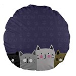 Cute Cats Large 18  Premium Round Cushions Front