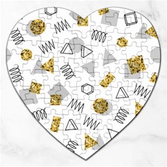 Memphis Seamless Patterns Jigsaw Puzzle (heart) by Vaneshart