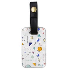 Memphis Pattern With Geometric Shapes Luggage Tag (one Side) by Vaneshart