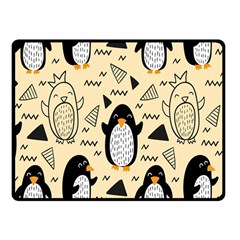 Hand Drawn Penguin Doodle Pattern Fleece Blanket (small) by Vaneshart