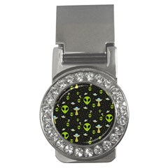 Alien Ufo Pattern Money Clips (cz)  by Vaneshart