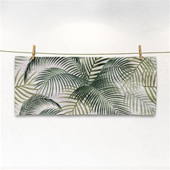 Vector Palm Leaves Pattern  Illustration Hand Towel by Vaneshart