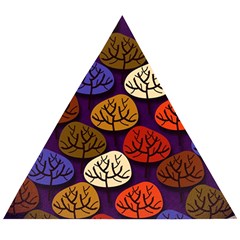 Tree Pattern Background Wooden Puzzle Triangle by Vaneshart