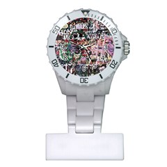 Graffiti Wall Background Plastic Nurses Watch by Vaneshart