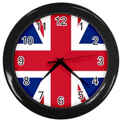 Uk Flag Union Jack Wall Clock (black) by FlagGallery