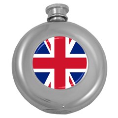 Uk Flag Union Jack Round Hip Flask (5 Oz) by FlagGallery