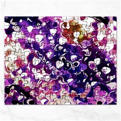 Paint Texture Purple Watercolor Rectangular Jigsaw Puzzl by Simbadda