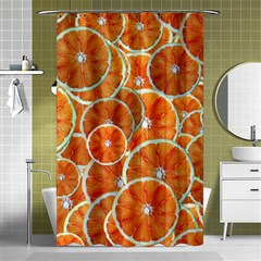 Oranges Background Texture Pattern Shower Curtain 48  X 72  (small)  by Simbadda