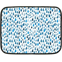 Rain Drops Double Sided Fleece Blanket (mini)  by HelgaScand