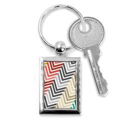 Abstract Colorful Geometric Pattern Key Chain (rectangle) by Vaneshart