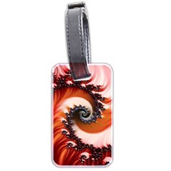 Abstract Fractal Patterns Red Luggage Tag (two Sides) by Vaneshart