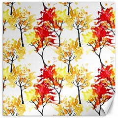 Watercolor Painting Autumn Illustration Autumn Tree Canvas 20  X 20  by Vaneshart