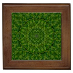 Fauna Nature Ornate Leaf Framed Tile by pepitasart