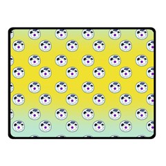 English Breakfast Yellow Pattern Mint Ombre Fleece Blanket (small) by snowwhitegirl