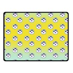 English Breakfast Yellow Pattern Mint Ombre Fleece Blanket (Small) 50 x40  Blanket Front