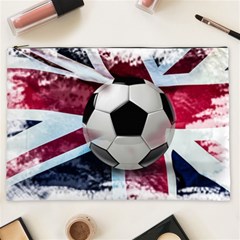 Soccer Ball With Great Britain Flag Cosmetic Bag (xxl) by Vaneshart