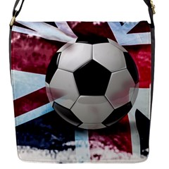 Soccer Ball With Great Britain Flag Flap Closure Messenger Bag (s) by Vaneshart