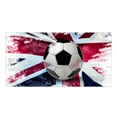 Soccer Ball With Great Britain Flag Satin Shawl by Vaneshart