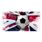 Soccer Ball With Great Britain Flag Satin Shawl Front