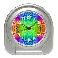 Pattern Colorful Abstract Travel Alarm Clock by Vaneshart