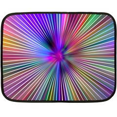 Rays Colorful Laser Ray Light Fleece Blanket (mini) by Bajindul