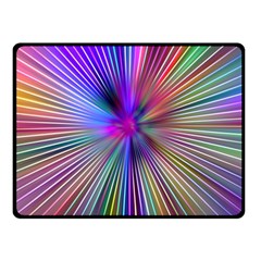 Rays Colorful Laser Ray Light Double Sided Fleece Blanket (small)  by Bajindul