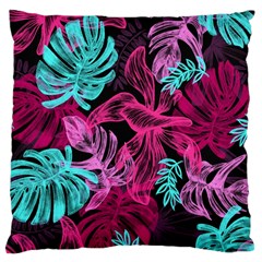 Leaves Large Cushion Case (two Sides) by Sobalvarro