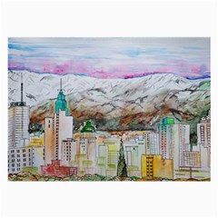 Mendoza City Argentina Mountains Large Glasses Cloth (2 Sides) by Wegoenart