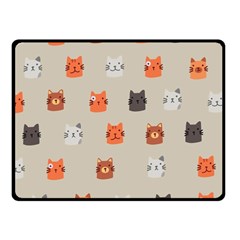 Cat Faces Pattern Fleece Blanket (small) by Vaneshart