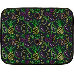 Neon Fruit Seamless Pattern Double Sided Fleece Blanket (mini)  by Vaneshart